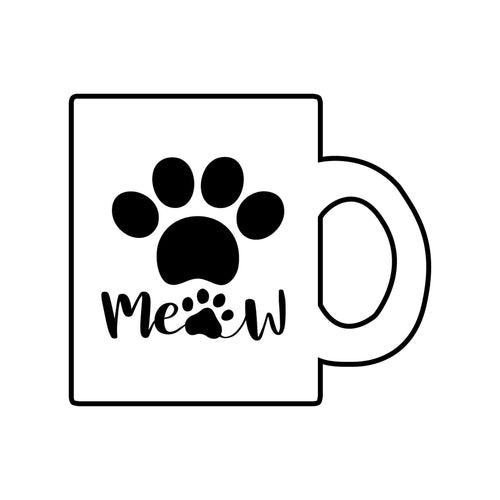 Cat Lover's Clear Glass Mug, Adorable Pet Mugs for Cat Owners, Perfect Gift for Cat Lovers, Meow Mug for Home or Office