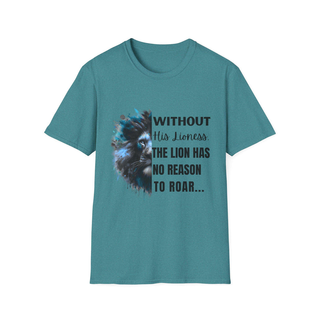 Inspirational Lion T-Shirt | Unisex Softstyle Tee, Motivational Apparel, Nature Lover Gift, Animal Print Shirt, Perfect for Any Occasion