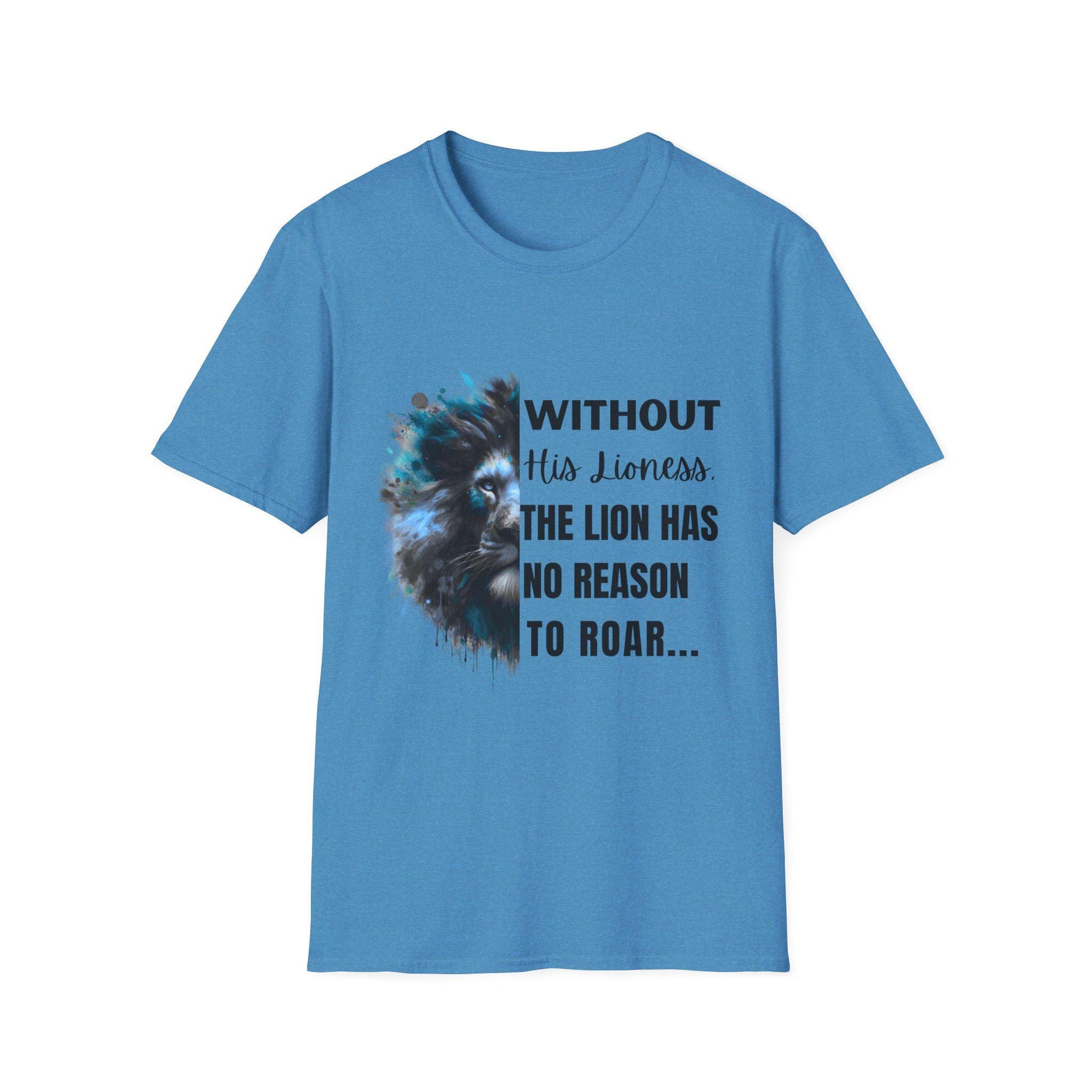 Inspirational Lion T-Shirt | Unisex Softstyle Tee, Motivational Apparel, Nature Lover Gift, Animal Print Shirt, Perfect for Any Occasion