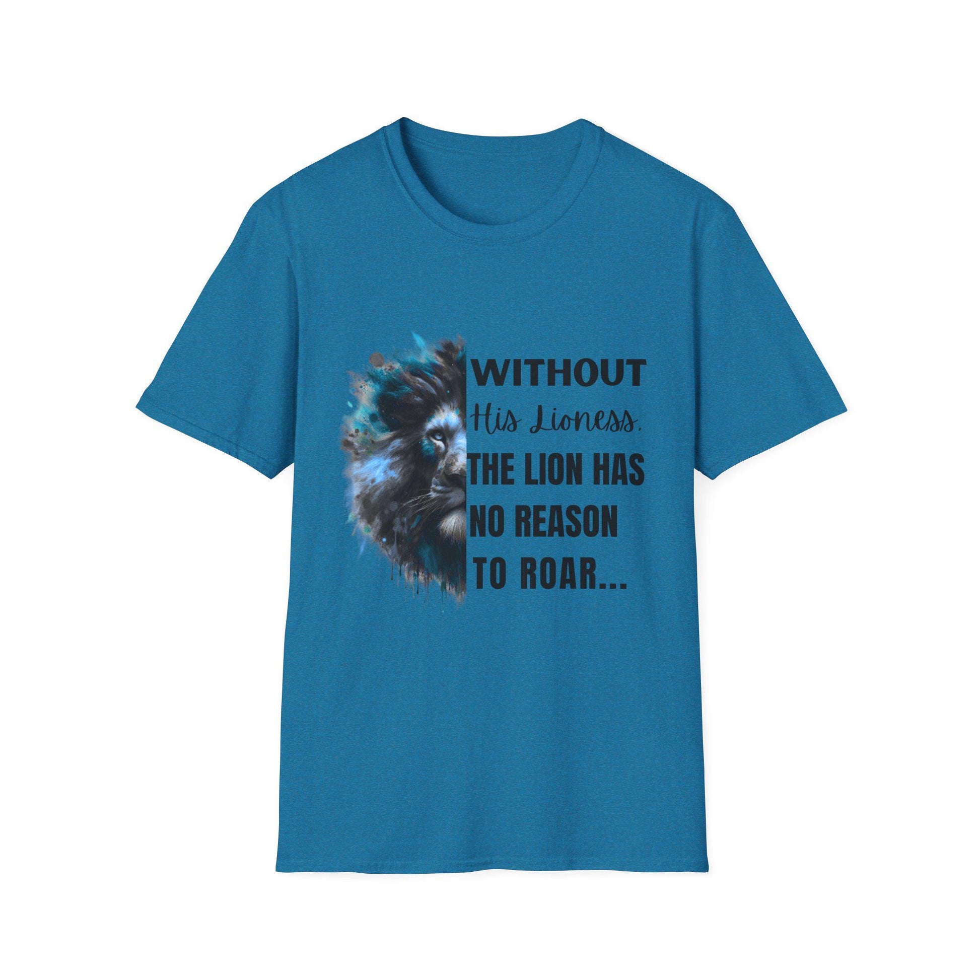 Inspirational Lion T-Shirt | Unisex Softstyle Tee, Motivational Apparel, Nature Lover Gift, Animal Print Shirt, Perfect for Any Occasion