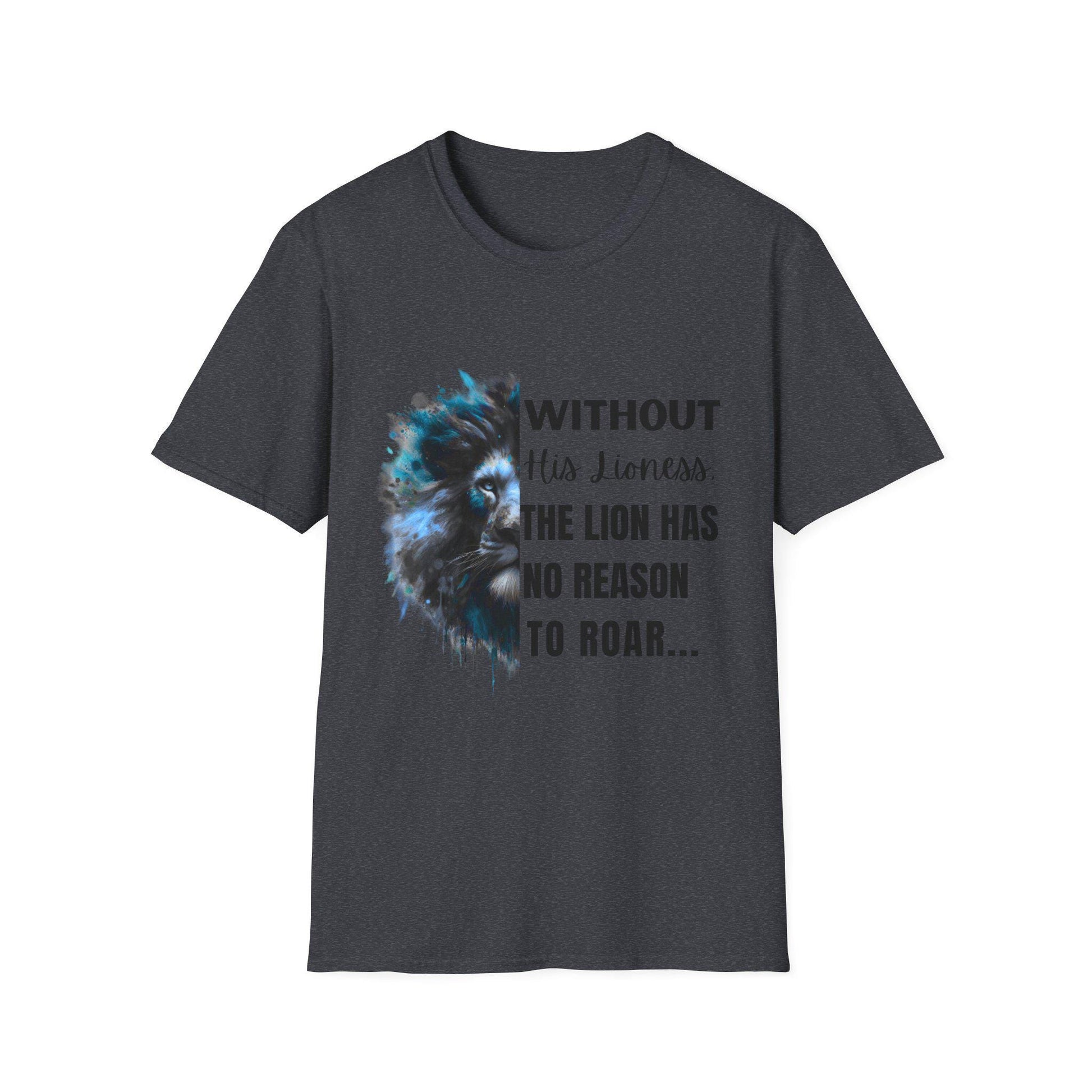 Inspirational Lion T-Shirt | Unisex Softstyle Tee, Motivational Apparel, Nature Lover Gift, Animal Print Shirt, Perfect for Any Occasion