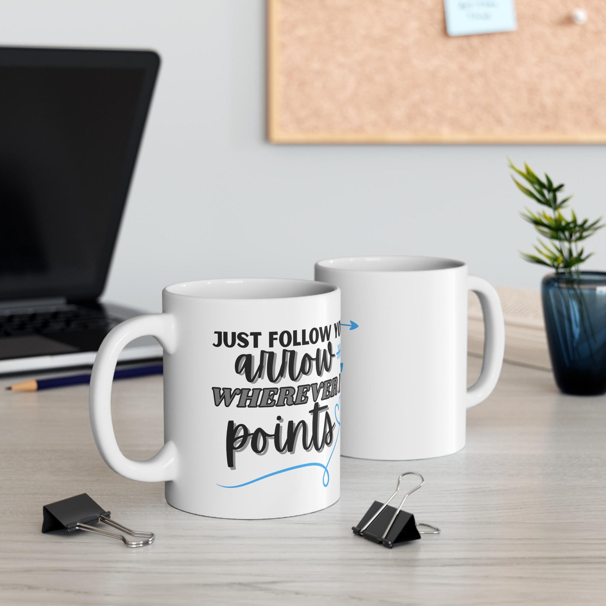 Inspirational Arrow Mug, Follow Your Arrow Wherever It Points Coffee Cup, Daily Affirmations, Motivational Quote, Positive Energy Mug, Gift