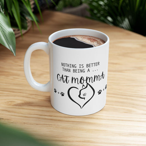 Cat Grandma Ceramic Mug - Perfect Gift for Cat Lovers, Pet Owners, Birthday, Mother's Day, Housewarming, Coffee Tea Cup
