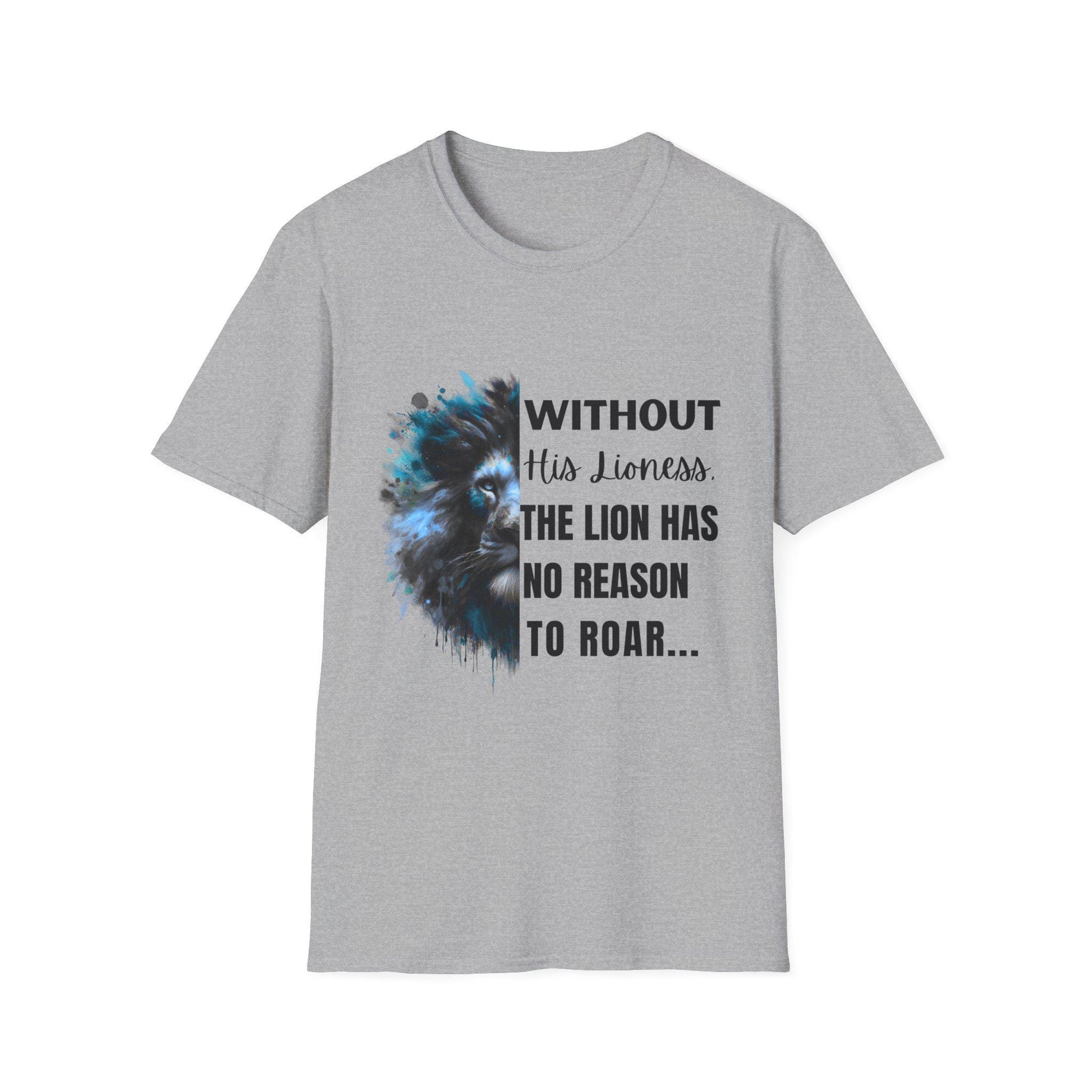 Inspirational Lion T-Shirt | Unisex Softstyle Tee, Motivational Apparel, Nature Lover Gift, Animal Print Shirt, Perfect for Any Occasion