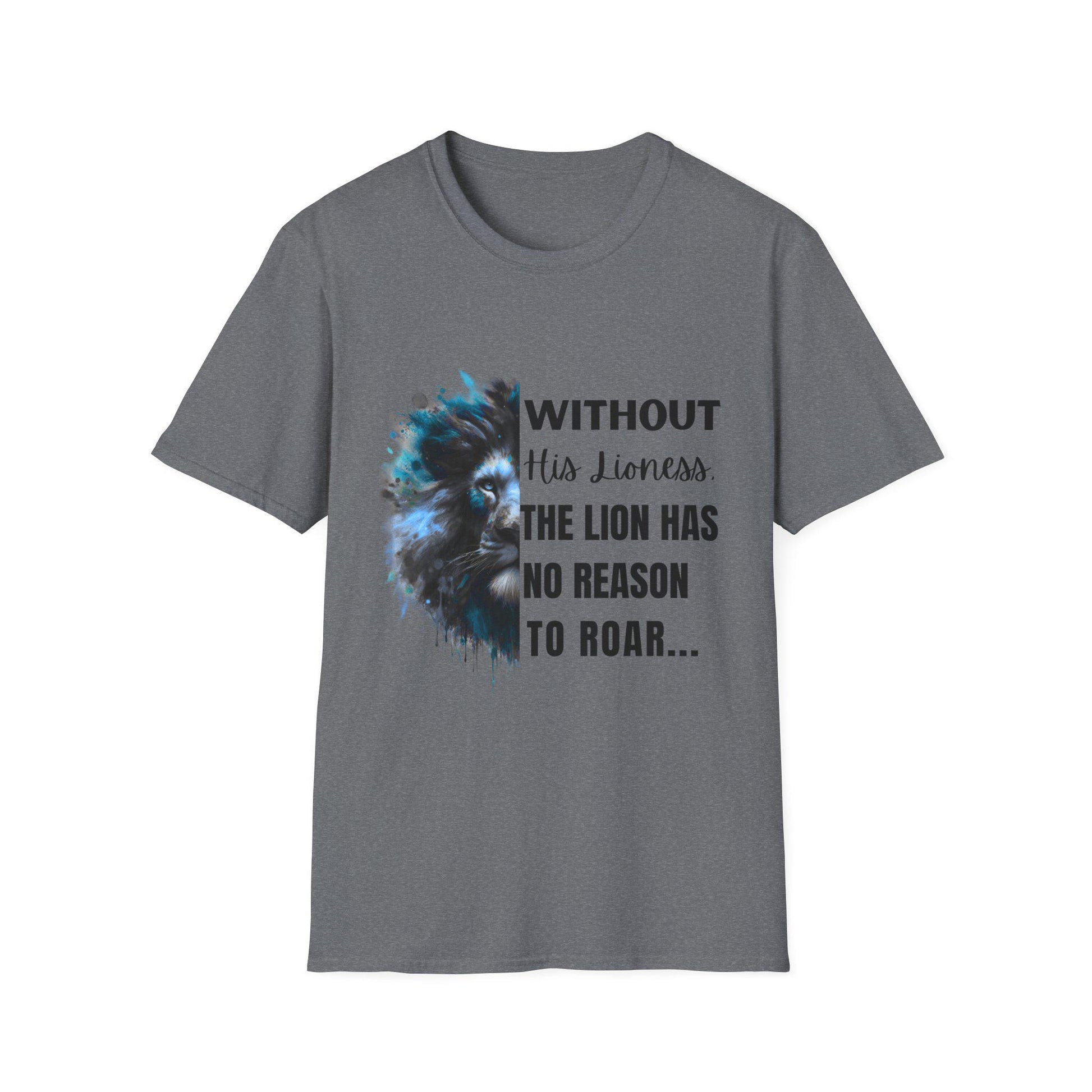 Inspirational Lion T-Shirt | Unisex Softstyle Tee, Motivational Apparel, Nature Lover Gift, Animal Print Shirt, Perfect for Any Occasion
