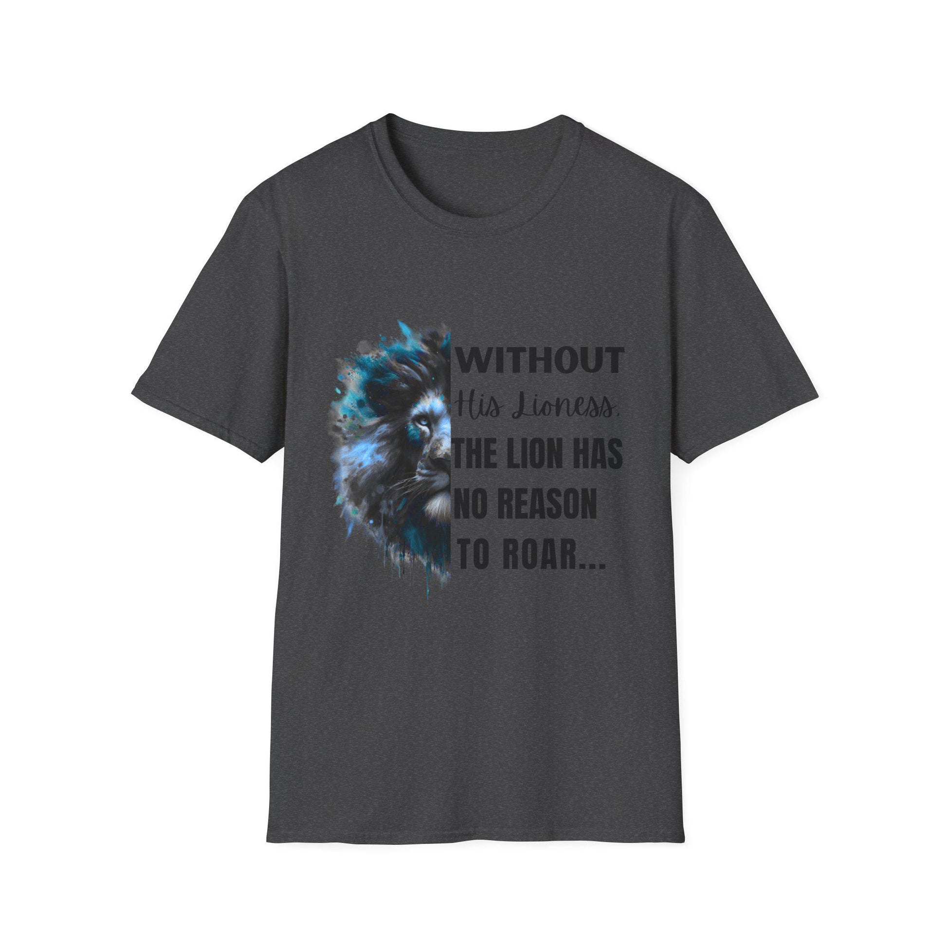 Inspirational Lion T-Shirt | Unisex Softstyle Tee, Motivational Apparel, Nature Lover Gift, Animal Print Shirt, Perfect for Any Occasion