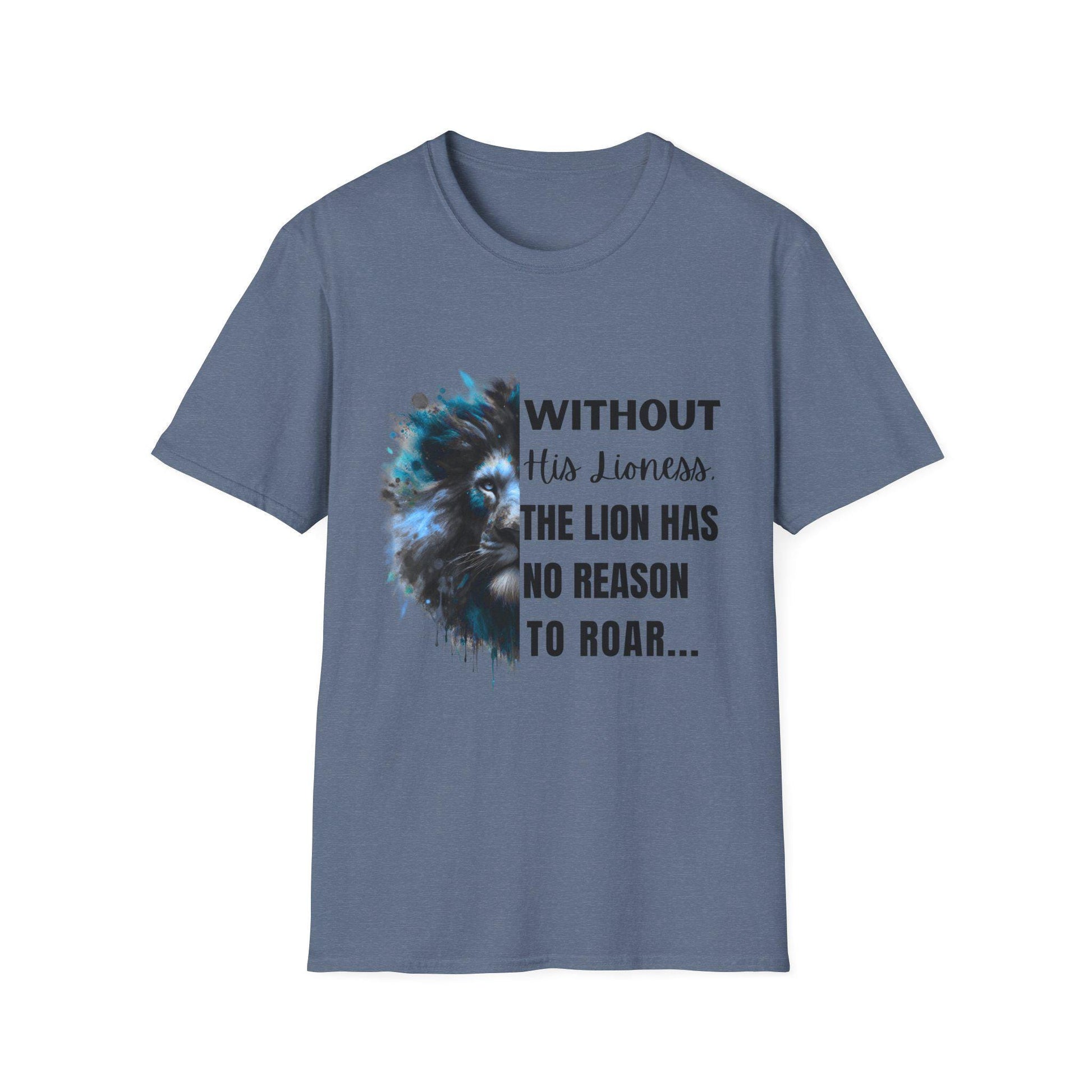 Inspirational Lion T-Shirt | Unisex Softstyle Tee, Motivational Apparel, Nature Lover Gift, Animal Print Shirt, Perfect for Any Occasion