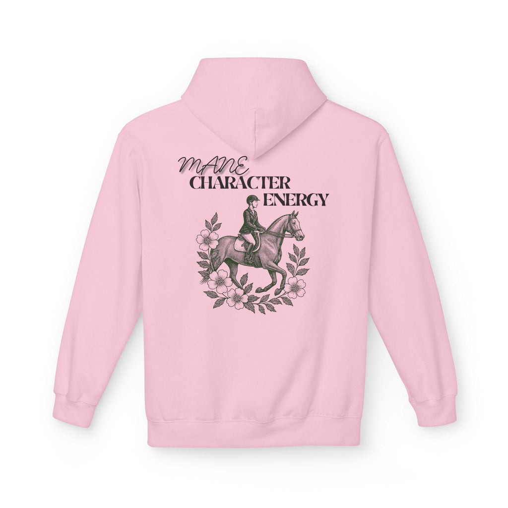 Equestrian Character Energy Hoodie, Horse Riding Gift, Cozy Fleece Sweatshirt, Unisex Hoodie for Riders, Equine Spirit Apparel