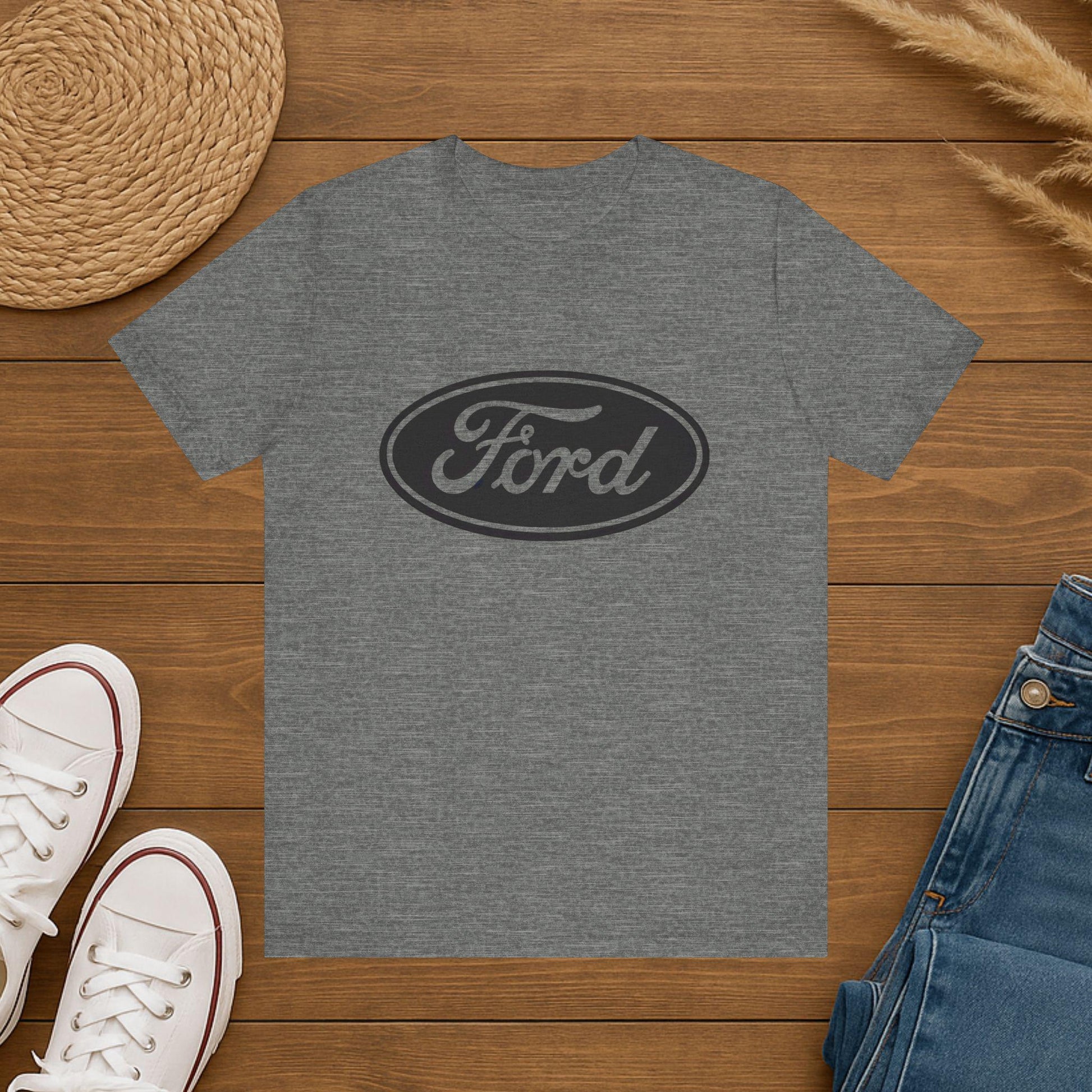 Retro Ford Logo Jersey Tee, Vintage Car Lover Shirt, Unisex Graphic Tee, Ford Fans Gift, Automotive Apparel