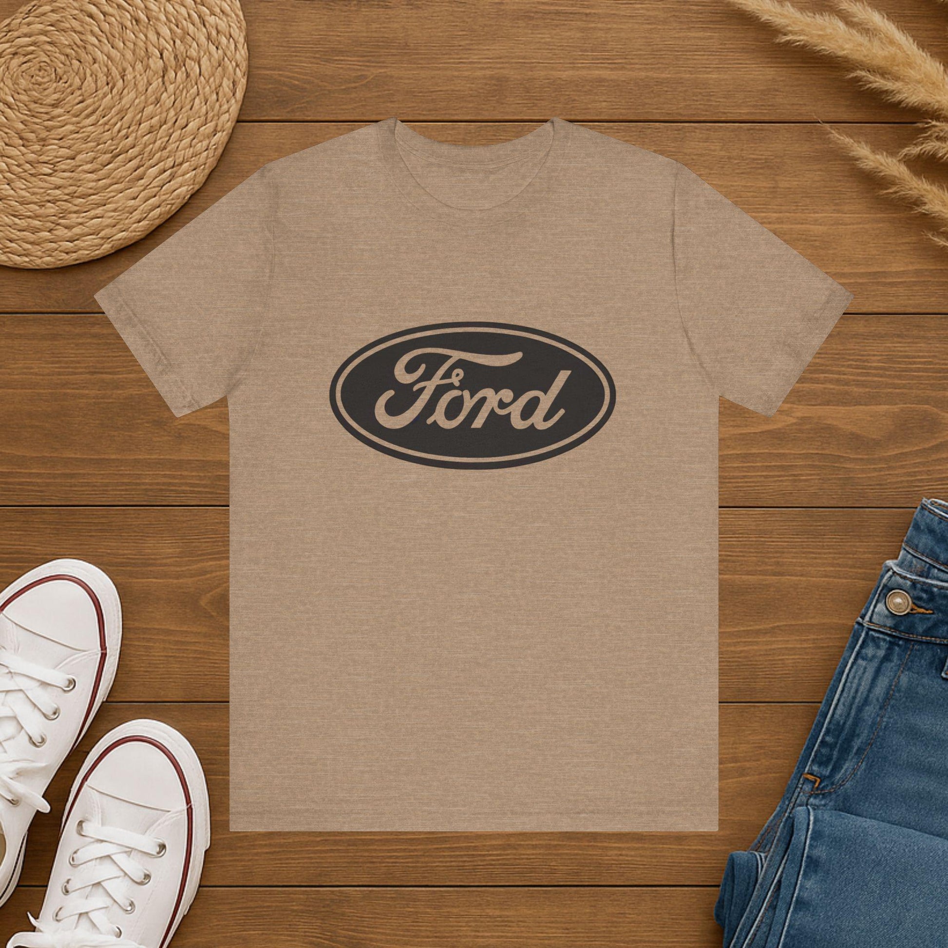 Retro Ford Logo Jersey Tee, Vintage Car Lover Shirt, Unisex Graphic Tee, Ford Fans Gift, Automotive Apparel
