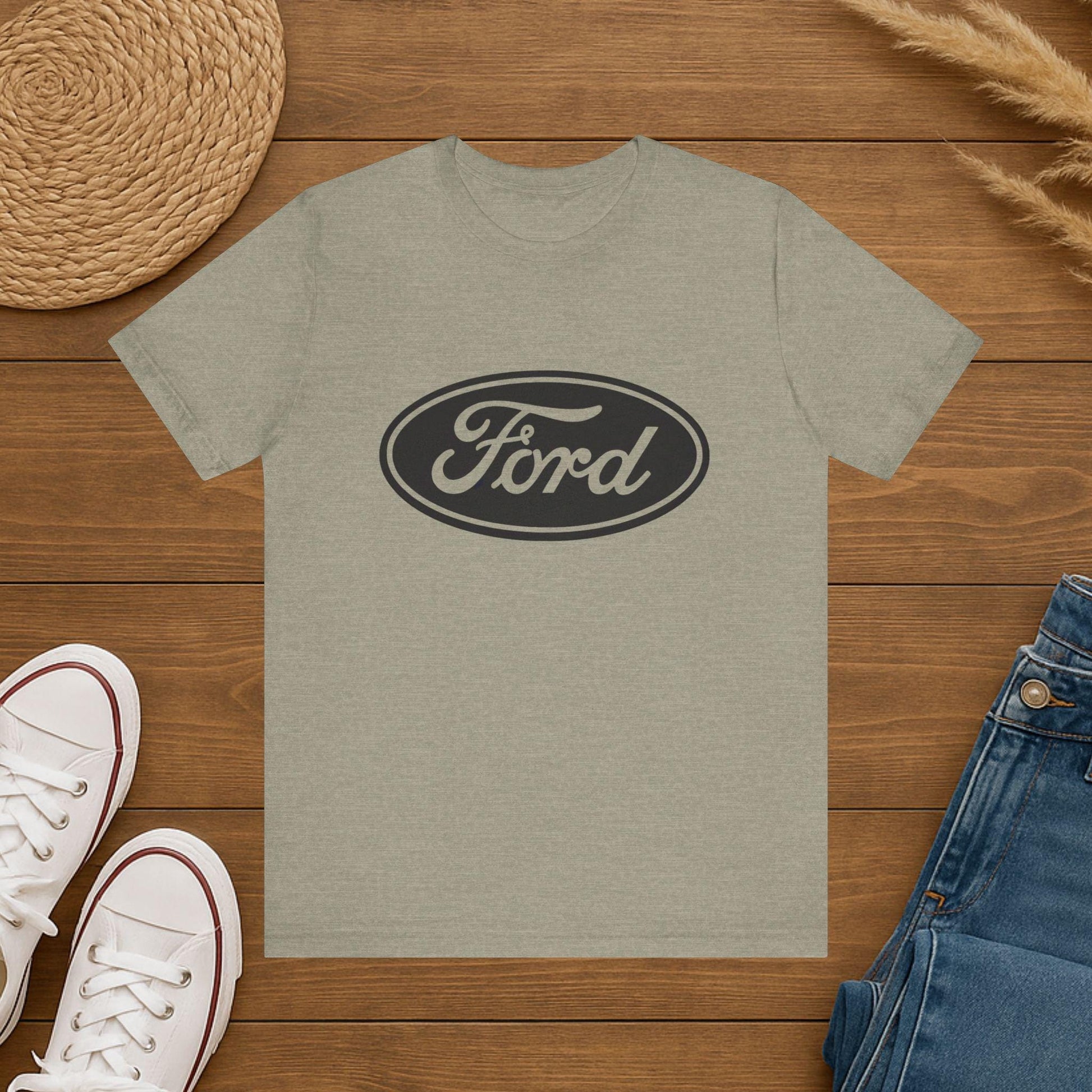 Retro Ford Logo Jersey Tee, Vintage Car Lover Shirt, Unisex Graphic Tee, Ford Fans Gift, Automotive Apparel
