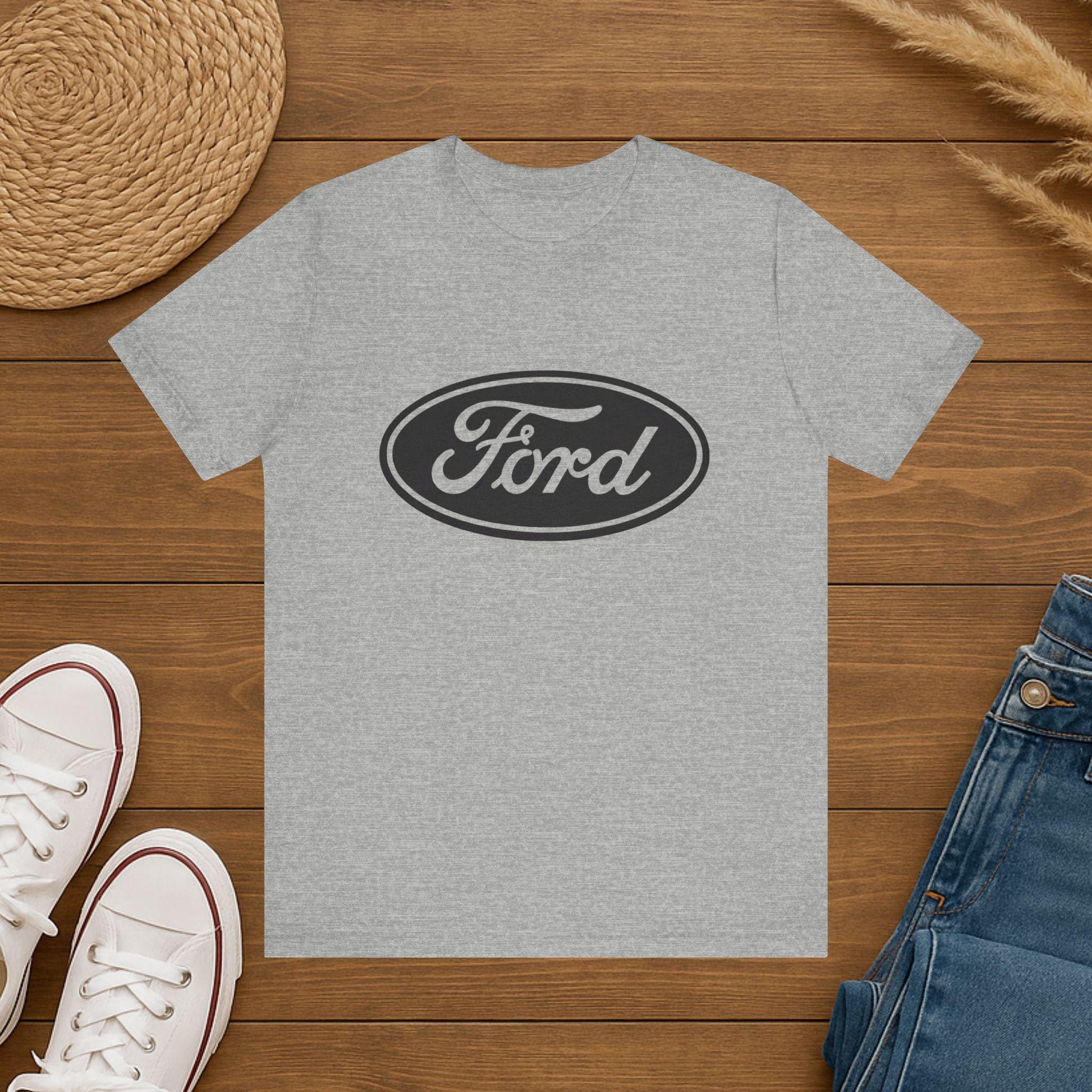 Retro Ford Logo Jersey Tee, Vintage Car Lover Shirt, Unisex Graphic Tee, Ford Fans Gift, Automotive Apparel