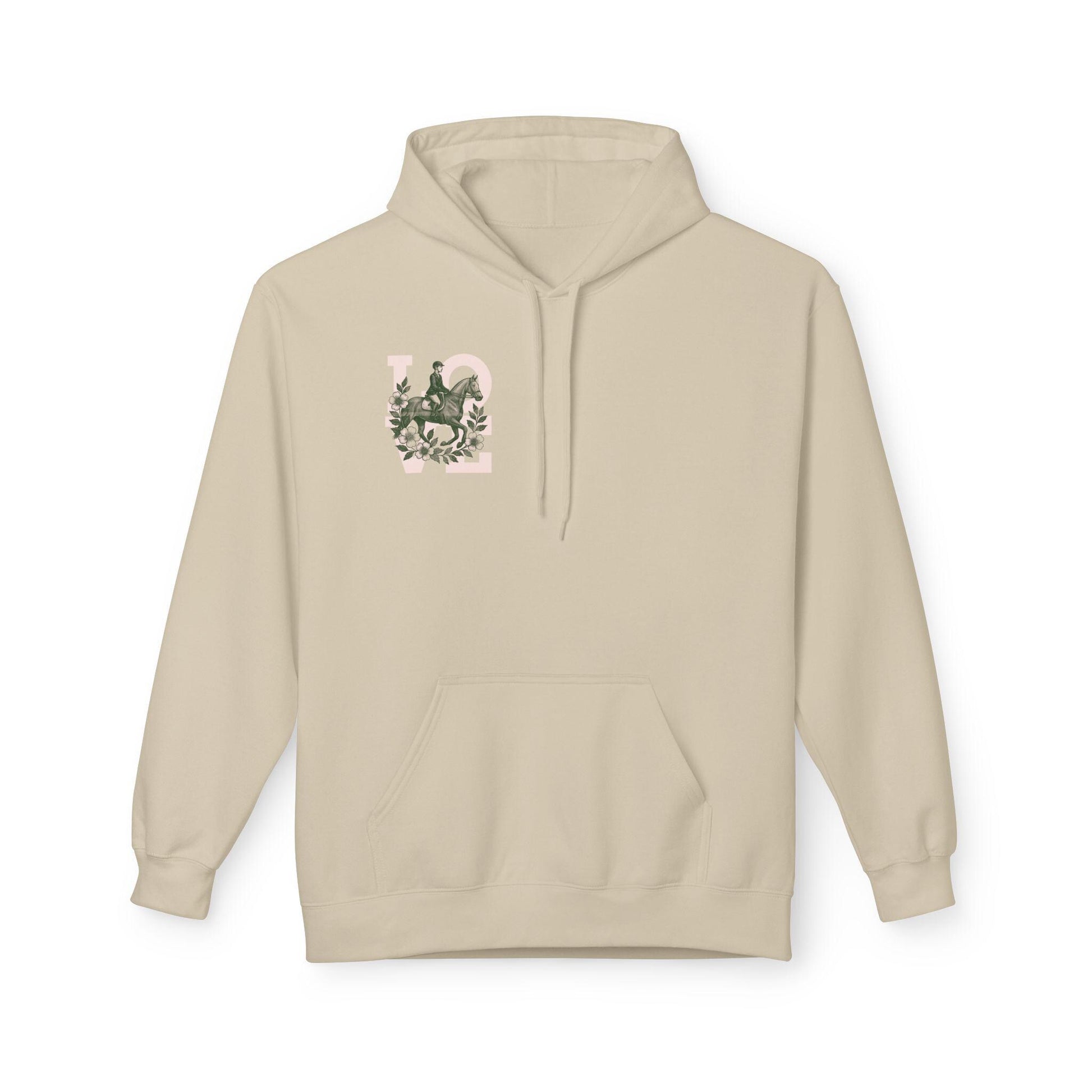 Equestrian Character Energy Hoodie, Horse Riding Gift, Cozy Fleece Sweatshirt, Unisex Hoodie for Riders, Equine Spirit Apparel
