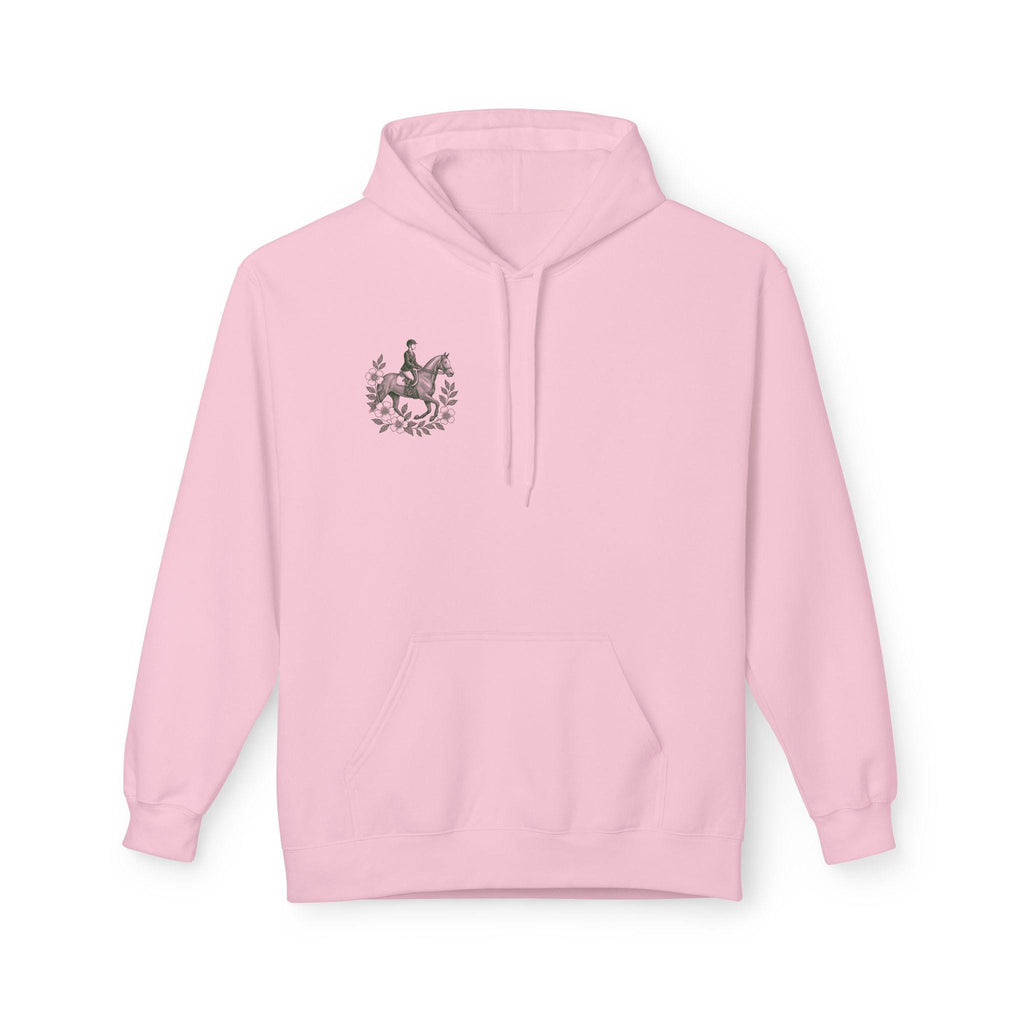 Equestrian Character Energy Hoodie, Horse Riding Gift, Cozy Fleece Sweatshirt, Unisex Hoodie for Riders, Equine Spirit Apparel