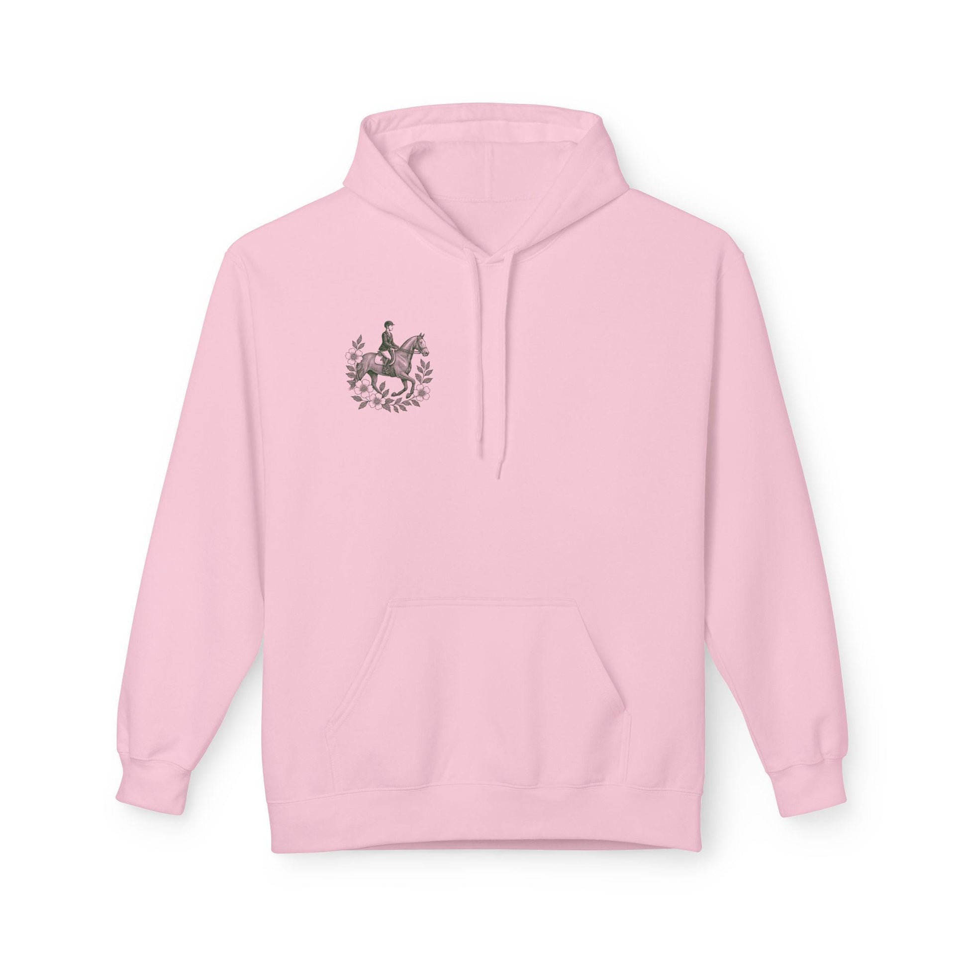Equestrian Character Energy Hoodie, Horse Riding Gift, Cozy Fleece Sweatshirt, Unisex Hoodie for Riders, Equine Spirit Apparel