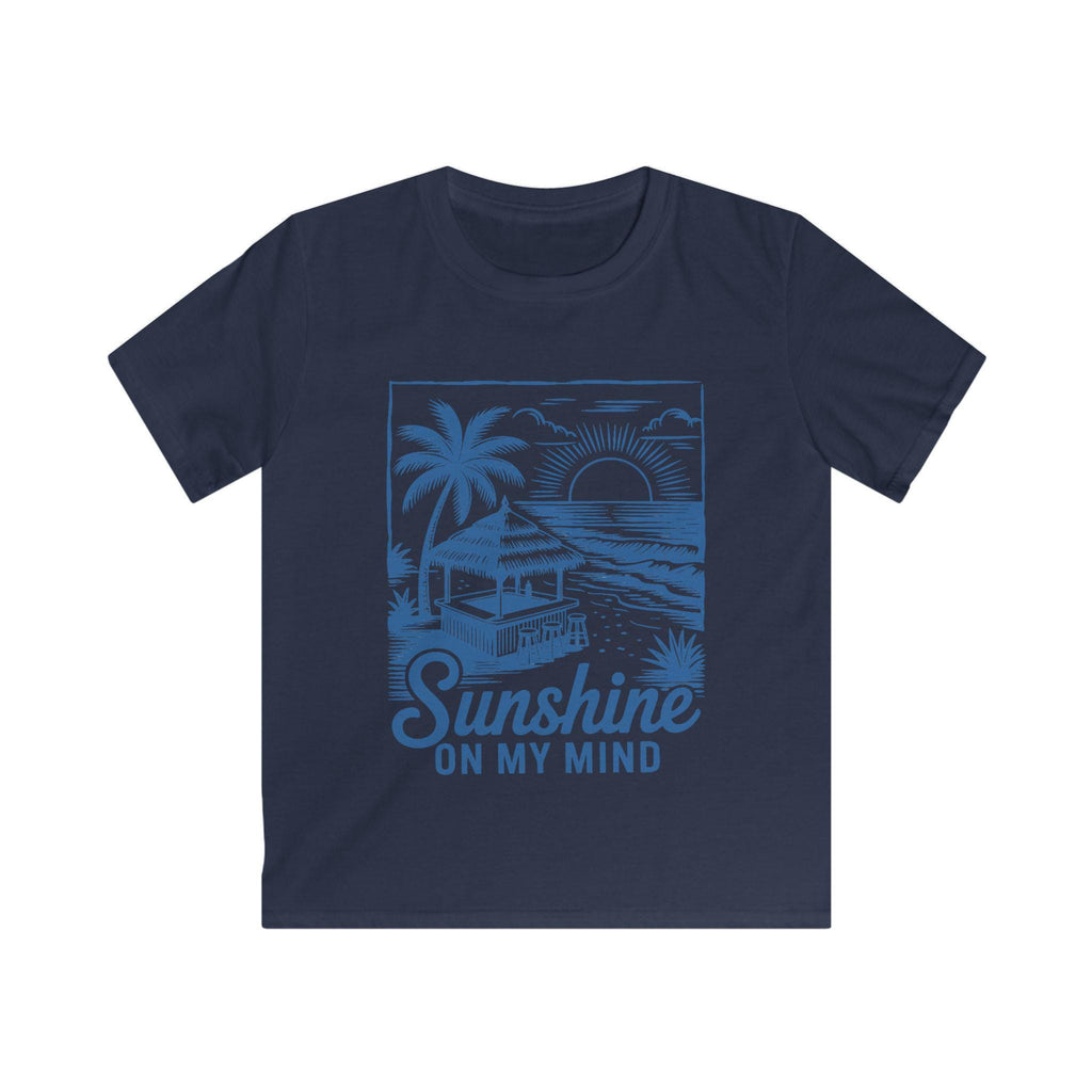 Kids Summer Tee - Sunshine on My Mind, Tropical Kids Shirt, Vacation Outfit, Beach Day Top, Gift for Ocean Lovers