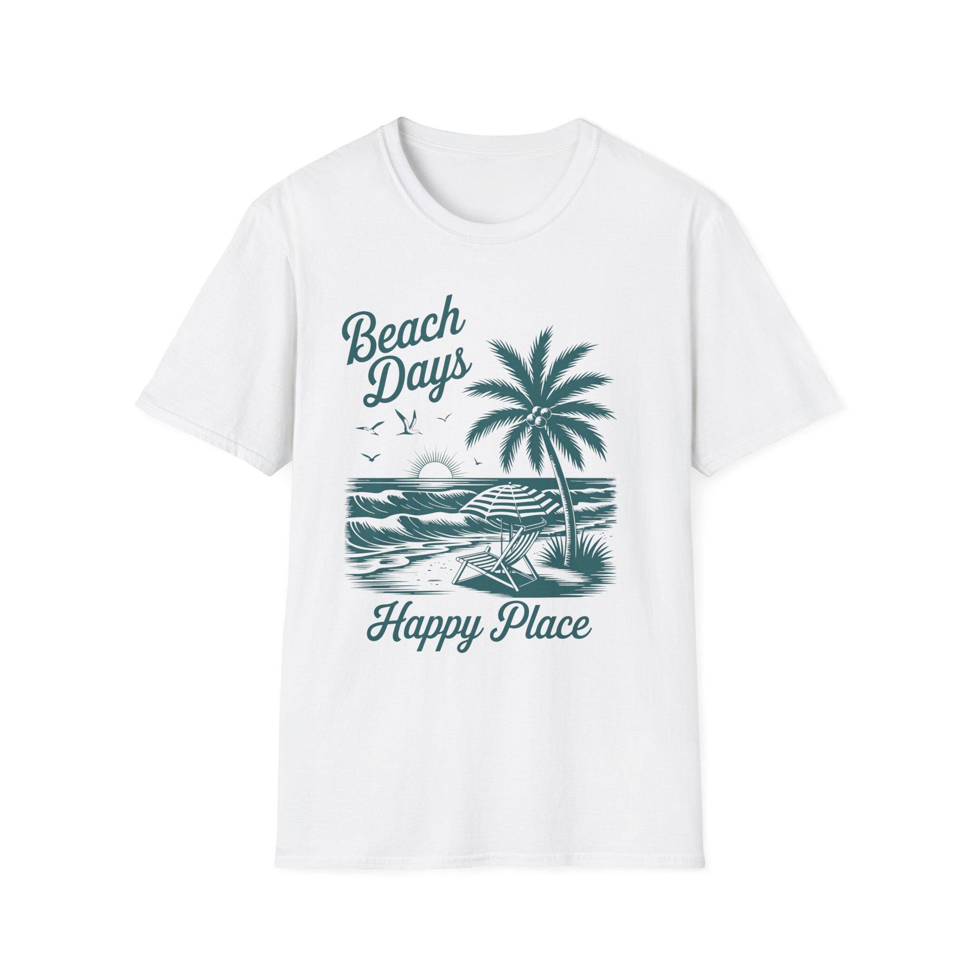 Beach Days Unisex Softstyle T-Shirt | Summer Vibes, Vacation Wear, Gift for Beach Lovers, Casual Tee, Relaxed Fit, Coastal Aesthetic