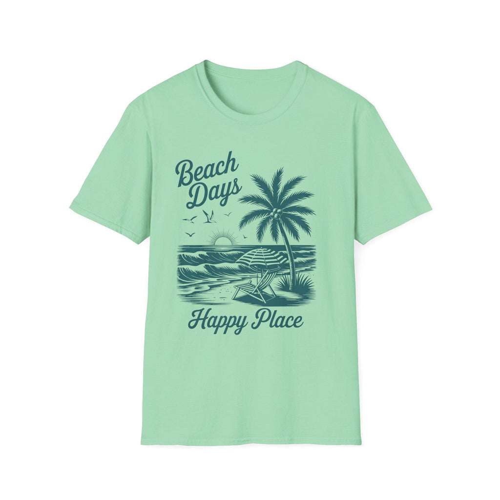 Beach Days Unisex Softstyle T-Shirt | Summer Vibes, Vacation Wear, Gift for Beach Lovers, Casual Tee, Relaxed Fit, Coastal Aesthetic
