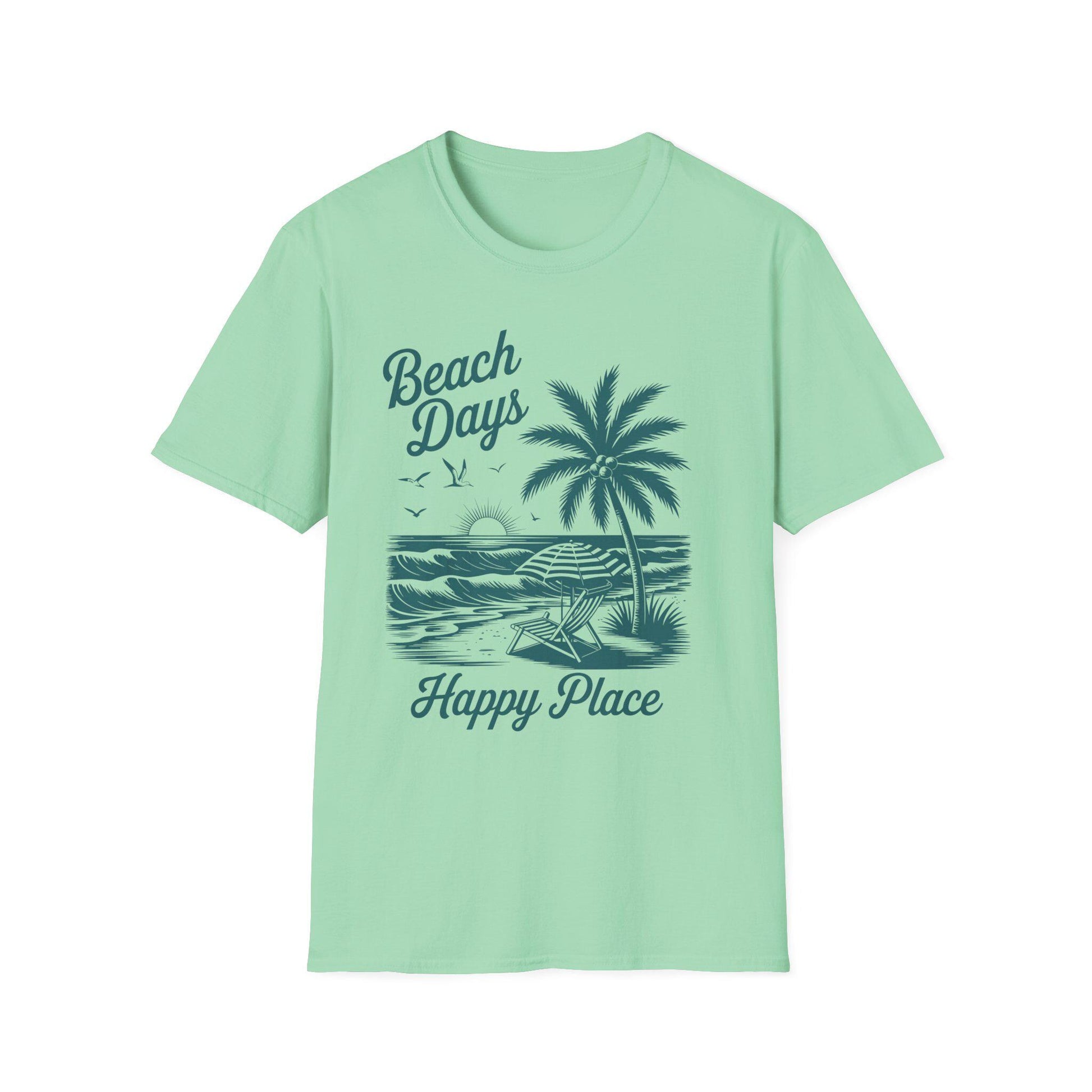 Beach Days Unisex Softstyle T-Shirt | Summer Vibes, Vacation Wear, Gift for Beach Lovers, Casual Tee, Relaxed Fit, Coastal Aesthetic