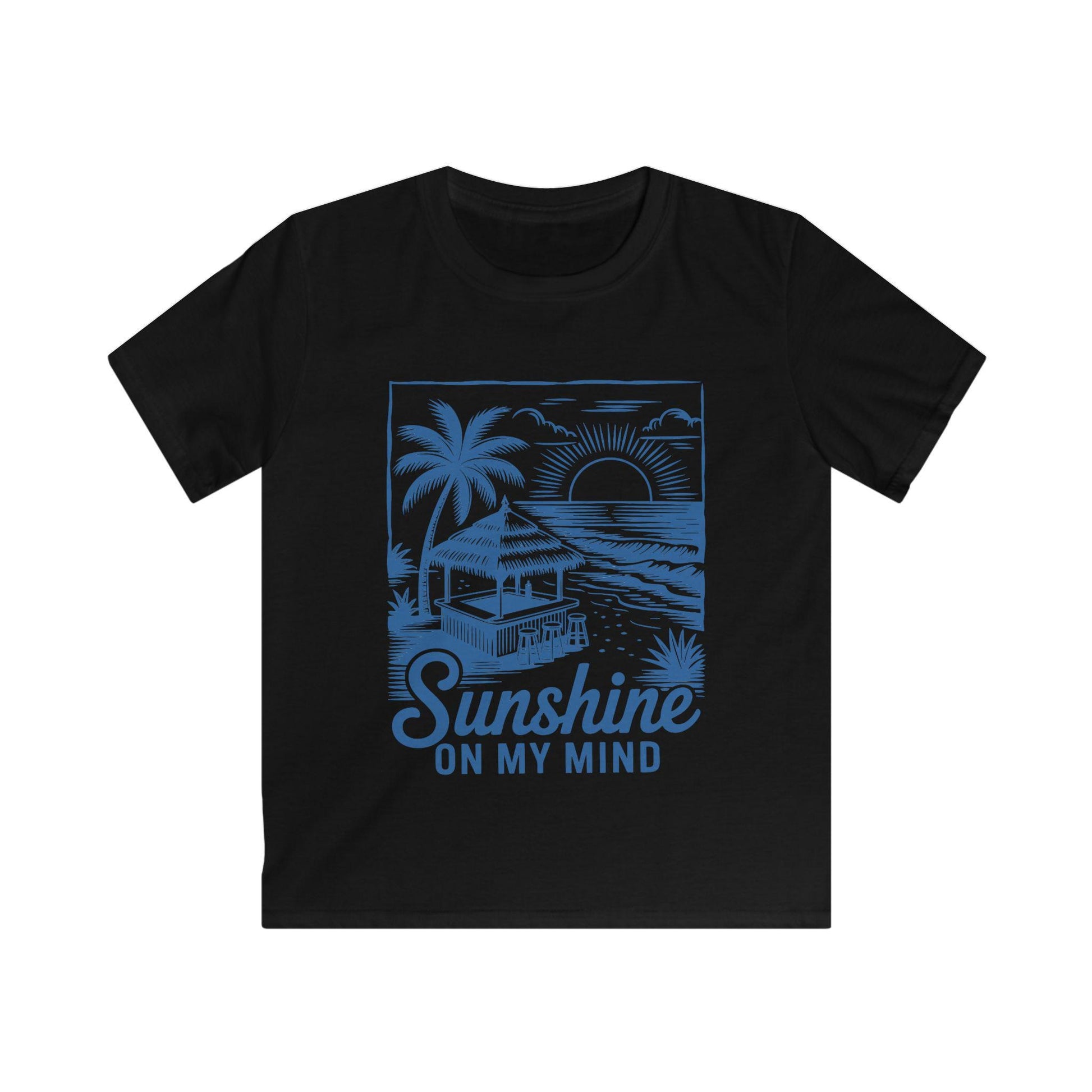Kids Summer Tee - Sunshine on My Mind, Tropical Kids Shirt, Vacation Outfit, Beach Day Top, Gift for Ocean Lovers