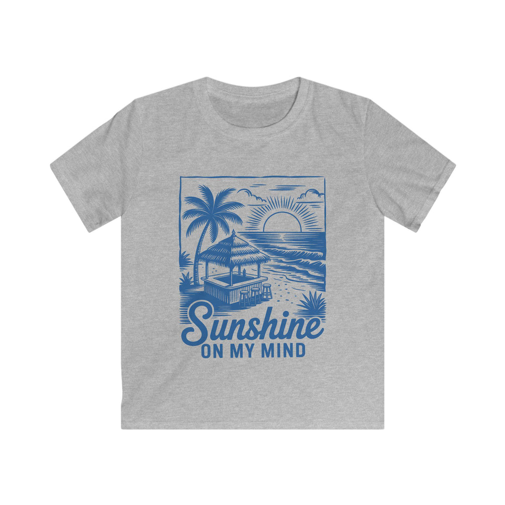 Kids Summer Tee - Sunshine on My Mind, Tropical Kids Shirt, Vacation Outfit, Beach Day Top, Gift for Ocean Lovers