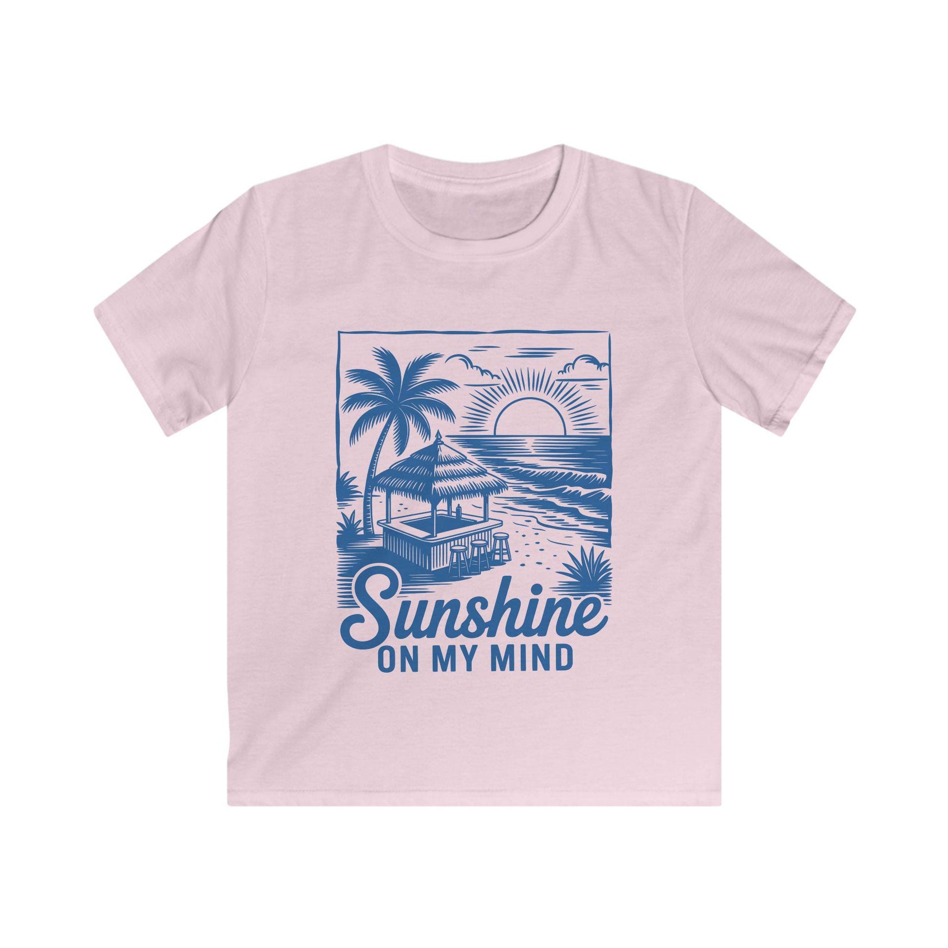 Kids Summer Tee - Sunshine on My Mind, Tropical Kids Shirt, Vacation Outfit, Beach Day Top, Gift for Ocean Lovers